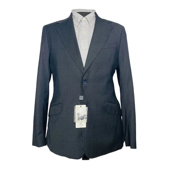 NWT Dolce & Gabbana Grey 2 Button Double Vent Polyester‎ Wool Sport Coat US 44R