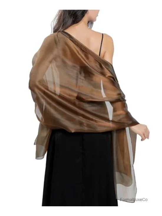 Sheer Chiffon Shawl Wrap Evening Dress Cover Up Formal Wedding