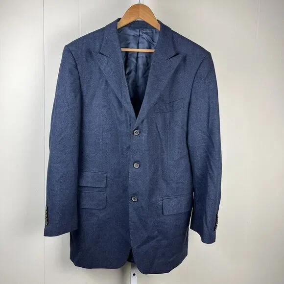 SUITSUPPLY‎ Blueline Vitale Barberis Canonico Blazer Jacket Mens 46L 100% Wool