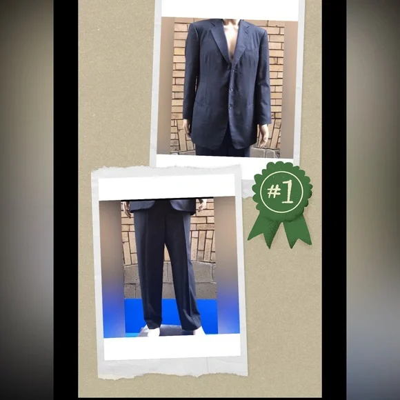 Giorgio Armani Borgo 21 charcoal 2-Piece Italian Size 54 US 44