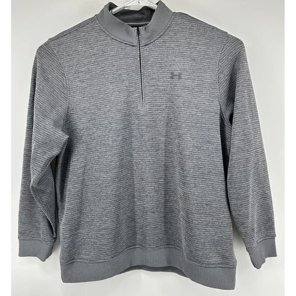 Under Armour Loose‎ Coldgear Quarter Zip Pullover Gray Men's Size 2XL