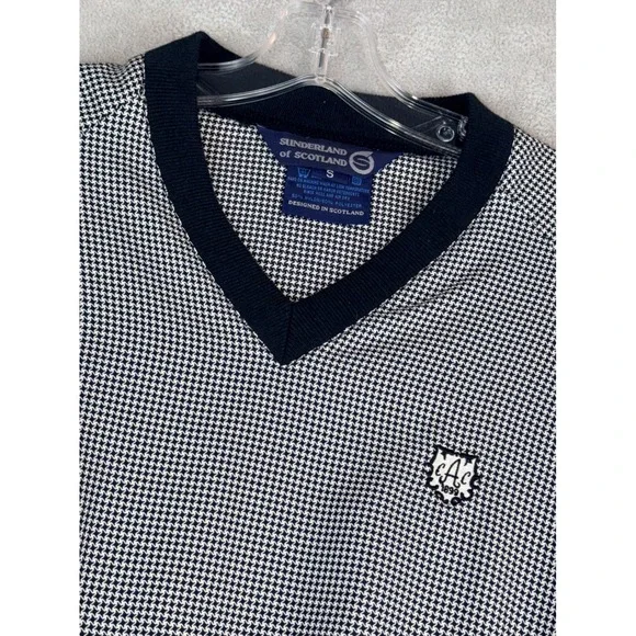 Sunderland of Scotland Men's Small Pullover‎ Augusta Country Club Houndstooth