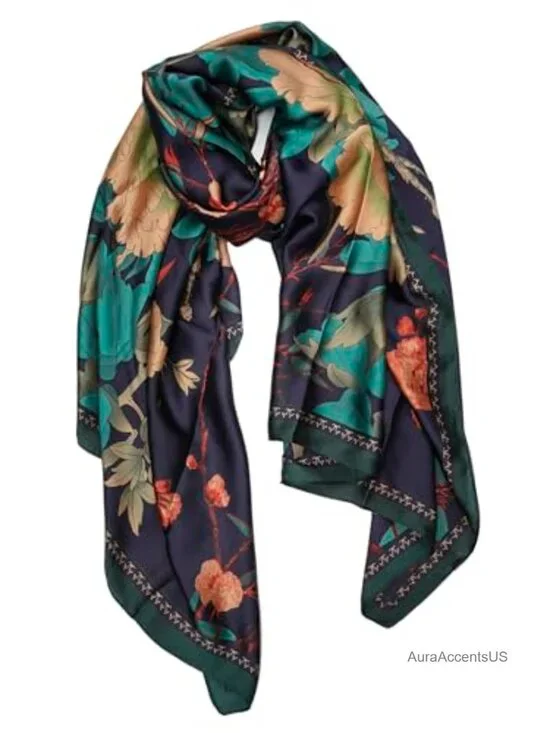 Large Lightweight Polyester Shawl Wrap Scarf for Women
