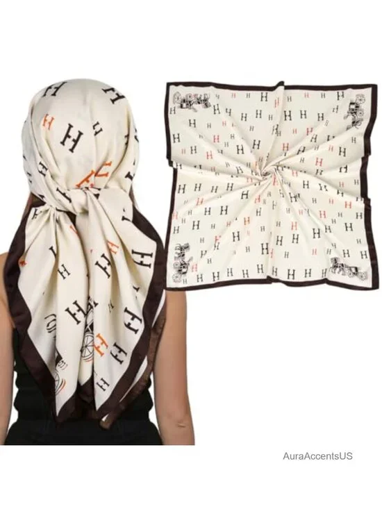 35 inch Silk Satin Headscarf Square Scarf for Hair Wrapping Sleeping
