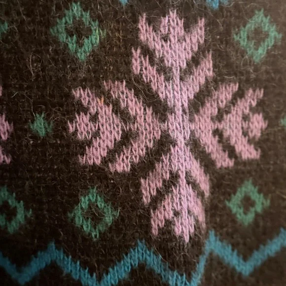 Álafoss Icewool‎ Iceland Wool Sweater Nordic Fair Isle Made Iceland M Vtg
