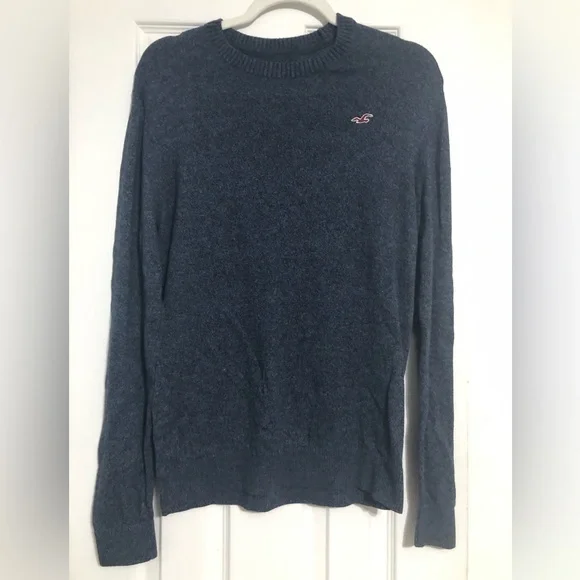 Hollister blue crewneck sweater men’s‎ size large preppy soft