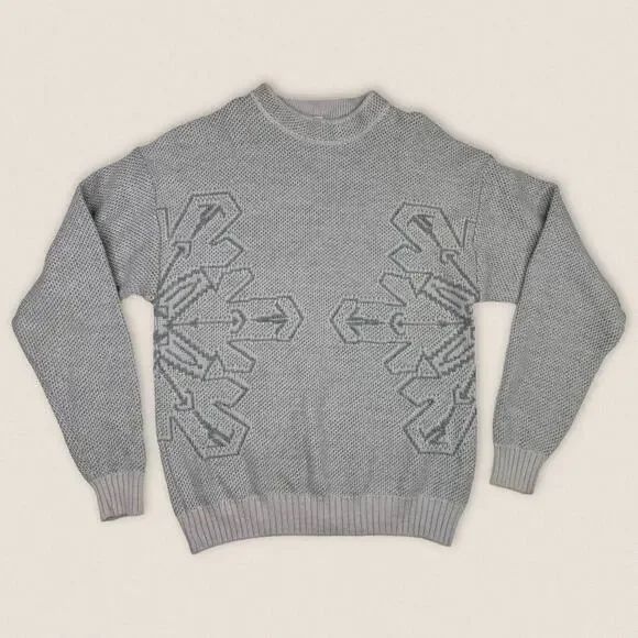 Vintage 90s Sweater Crew Neck‎ Reunion Gray Size Large