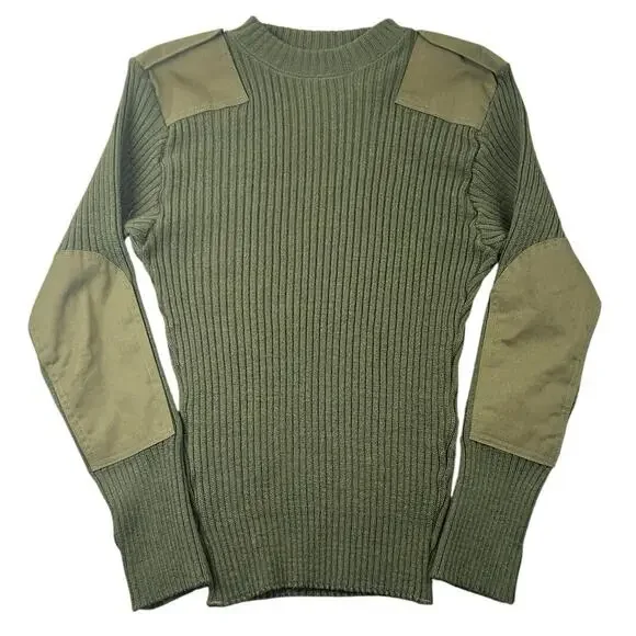 Vintage US Military Commando Sweater 100% Wool Olive Drab Valor Collection - 42