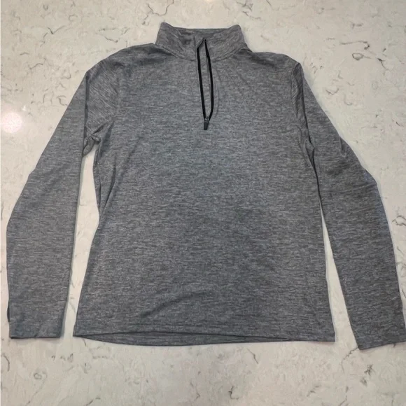 Banana Republic‎ Men's Heather Gray Zip-Up Sweater