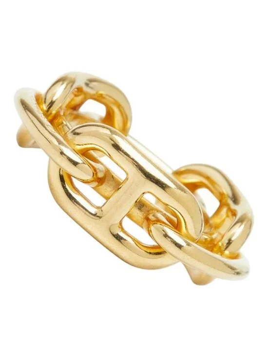 Hermes Legato Chaine D'ancre Scarf Ring Gold Plated