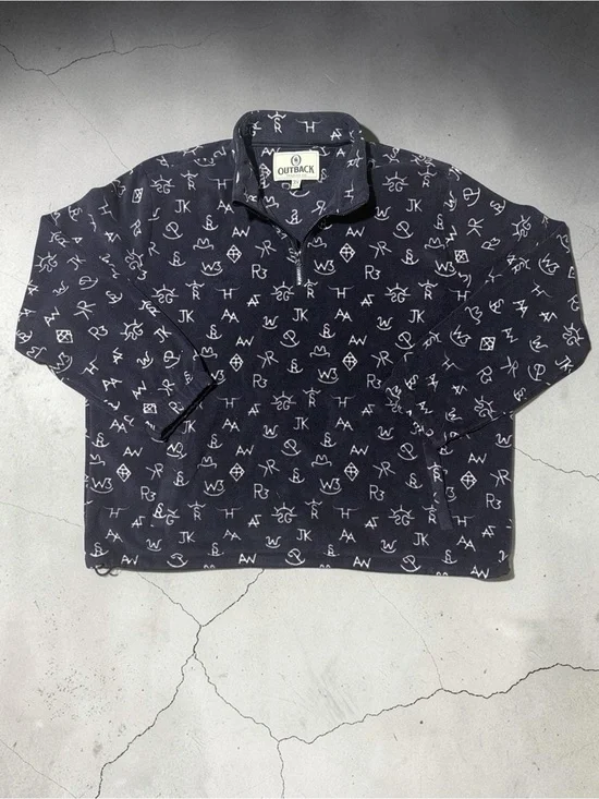 Western Pattern 3/4 Zip Fleece - Outback Trading Co. - 3XL
