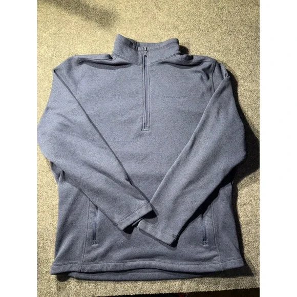 Southern Tide Mens XL Quarter Zip Fleece Pullover Blue Heather 20818-3950