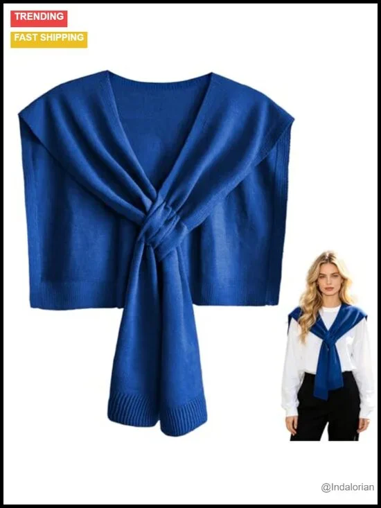 Women's Knitted Shawl - Warm Lightweight Cashmere-Soft Scarf Wrap for Travel