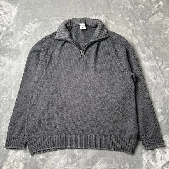 Columbia Sweater Men Size Large Gray Crew Neck Long Sleeve Grey Knit