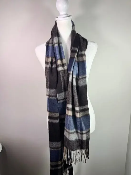NWT Suantrai of Ireland 100% Cashmere Plaid Scarf