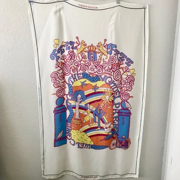 Scotch & Soda Vondelpark Artwork Floral Printed Scarf O/S Playful Colorful