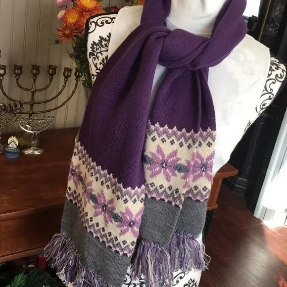 Fownes Quality Knitwear Vintage Knit Scarf