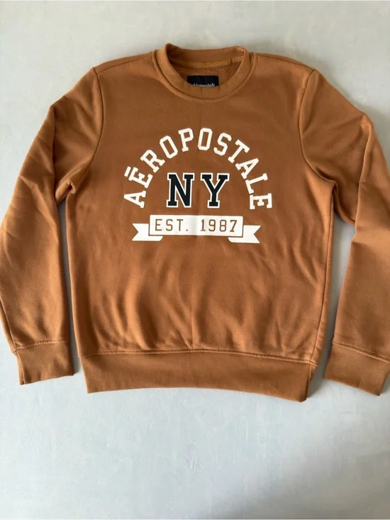 Aeropostale Men's Crewneck Sweatshirt in Rust