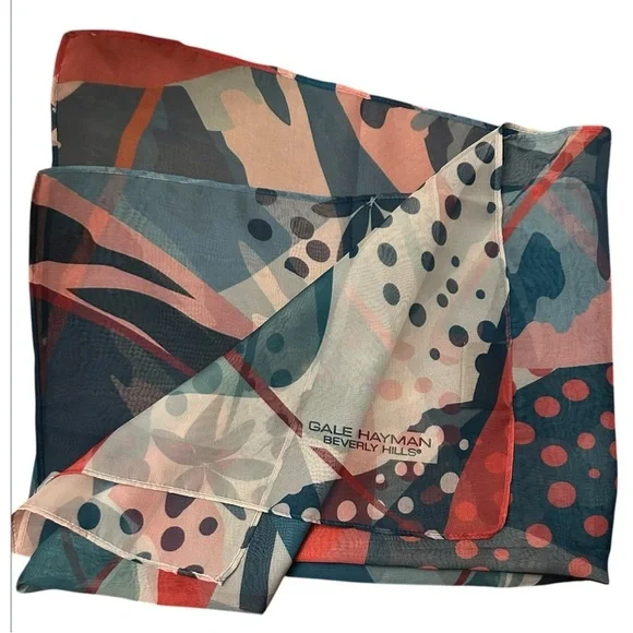 EUC Gale Hayman Beverly Hills Multicolor Scarf