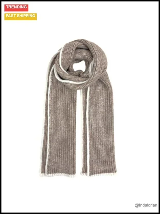 Cable Knit Scarf - Cozy Recycled Fiber Unisex Winter Scarf