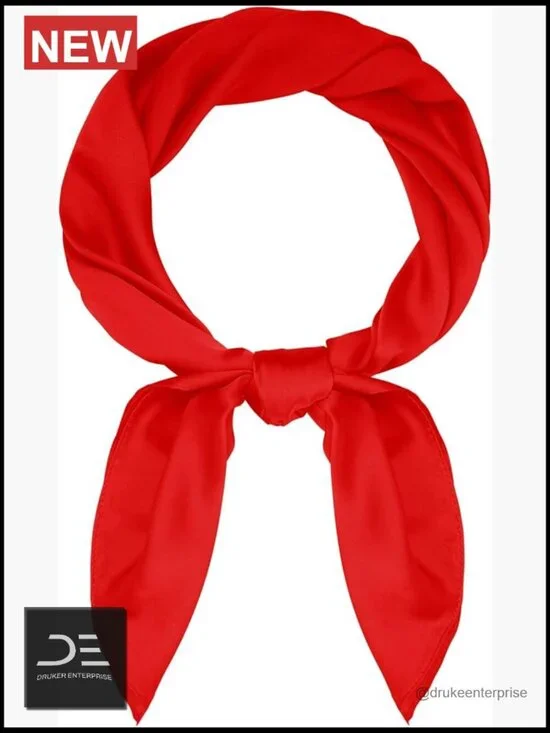 Satin Square Scarf Neck Hair Scarf Bandana Fashion Accessory 27.5 inch