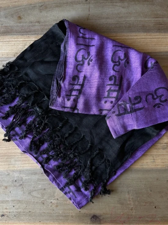 Mantra Meditation Yoga Scarf Shawl