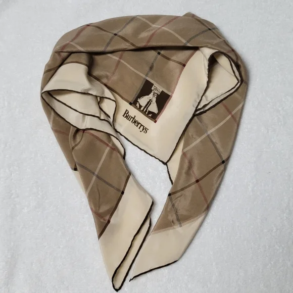 Vintage Burberrys Silk Scarf.