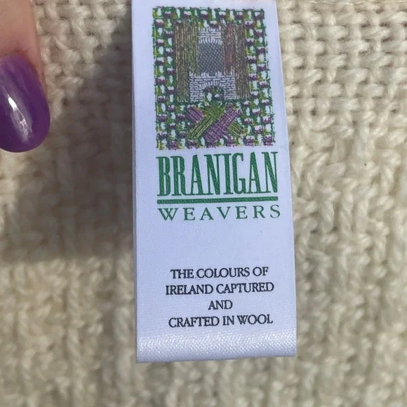 Branigan Weavers Irish Knit 100% Wool Scarf