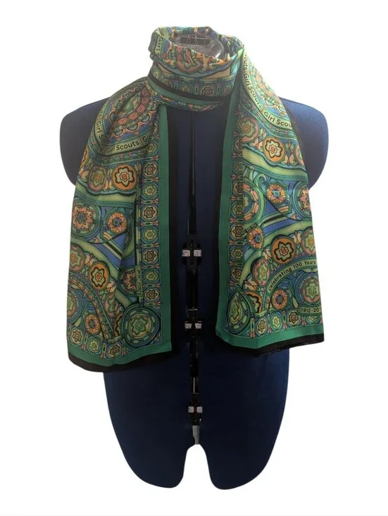Marisol Deluna Girl Scouts 100th Anniversary Silk Scarf 1912-2012 RARE