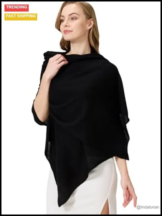 100% Cashmere Shawl, Soft Large Pashmina Wrap Lightweight Travel Scarf