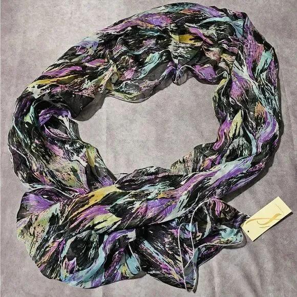 COLLECTION EIGHTEEN Water Floral Boa POLYESTER Scarf 15