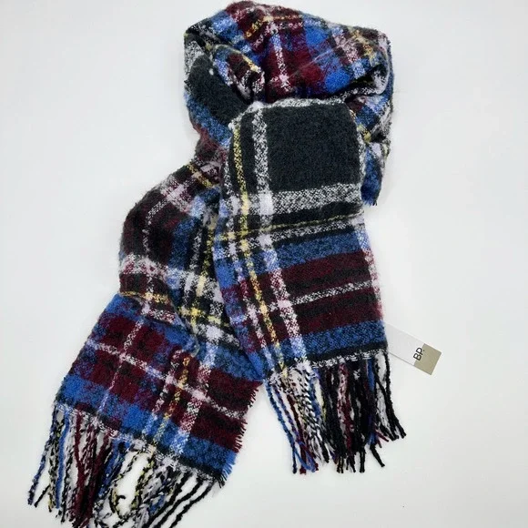 BP Nordstrom Plaid Multicolor Oversized Scarf‎ Soft Cozy Preppy NWT