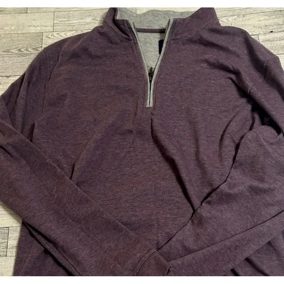 Johnnie-O 1/4 Zip Men's Sully Golf Performance Pullover Heather Purple XL