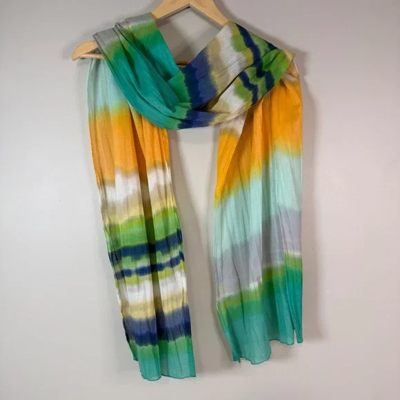 Tie Dye Ombre Cotton Scarf Wrap 20