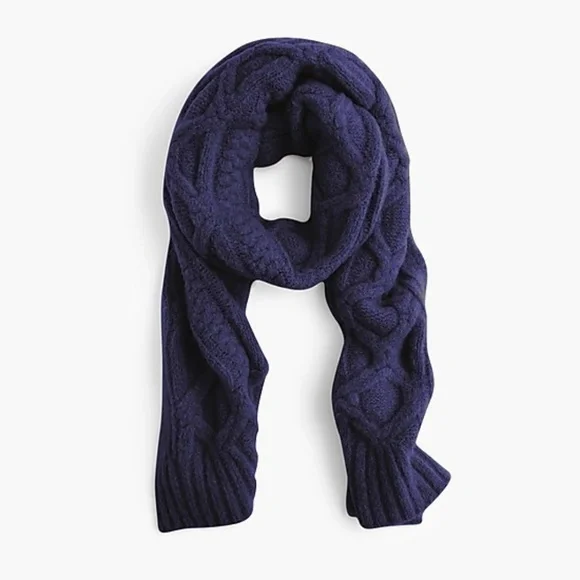 J.Crew NWT Loopy‎ Stitch Oversized Cable-Knit Scarf