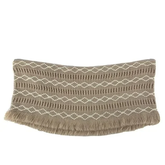 Caroline Hill Pink Fringe Trim Infinity Scarf