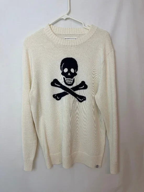 Long Wharf Supply Co. Bellamy SeaWell Skull Sweater Medium