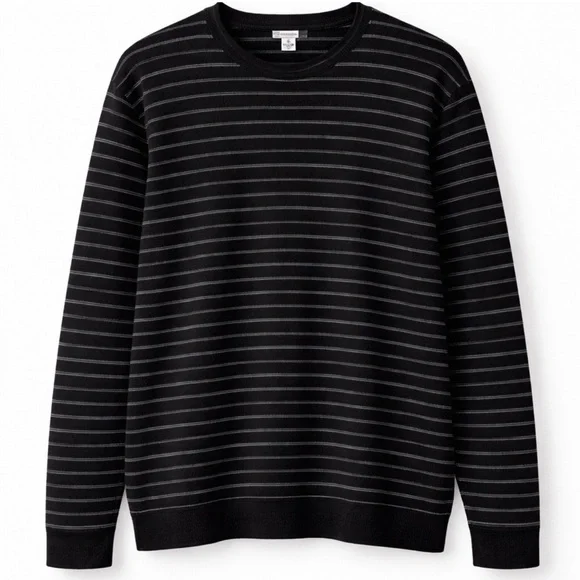 Calvin Klein Striped Crewneck Sweater Gray XXL