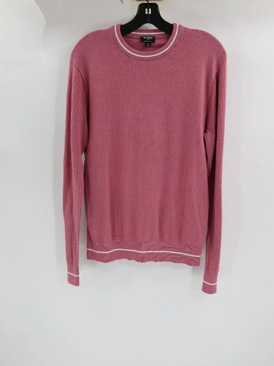 Todd Snyder Sweater Mens Small Cotton Textured Crewneck Long Sleeve Knit pink