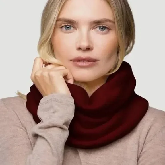 Wool Women's Burgundy and Red Scarf-wraps