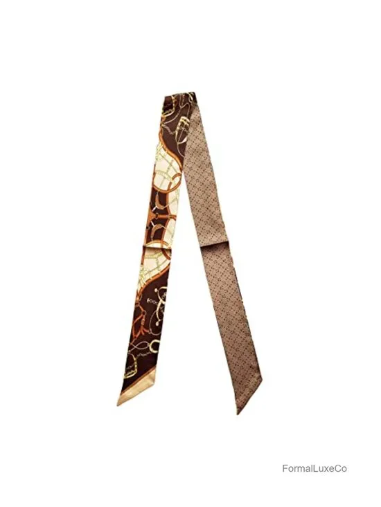 100% Mulberry Silk Scarf Multifunctional Necktie Hair Ribbon Bag Wrap