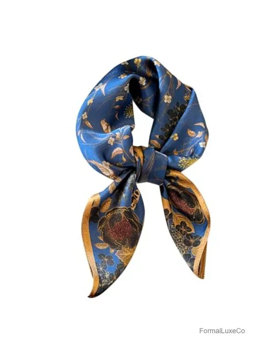 100% Pure Mulberry Silk Square Scarf 26x26 Neckerchief Headscarf Hair Scarf