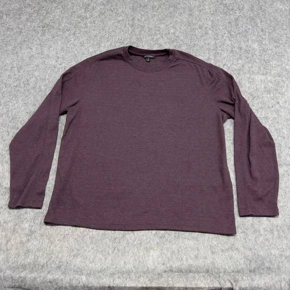 Banana Republic Sweater Mens XL Burgundy Red Cotton Blend Casual Modern Preppy