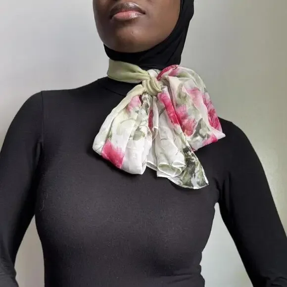 Vintage Silk‎ Multi-coloured floral scarf