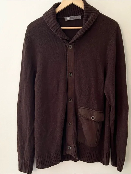 REI Army Green Men's Cardigan Sweater Medium