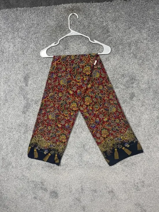 Vtg 70s Donnybrook Scarf 9.5x58 Boho Luxe Old Money Classic Country Club Artsy