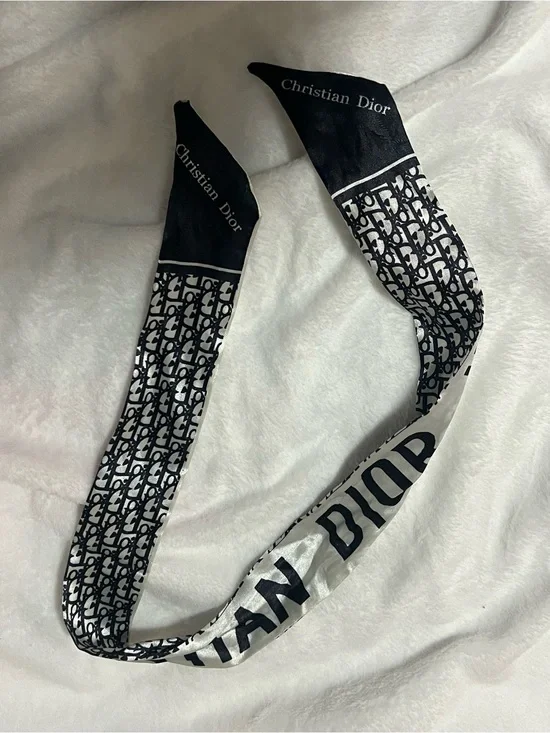 Black & White Logo Bag Scarf