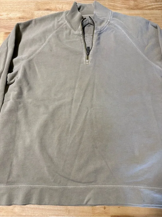 Eddie Bauer Men’s XL Beige Quarter Zip Pullover Sweatshirt