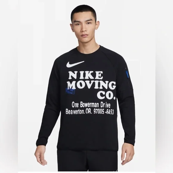 Nike Black Graphic Men's Crewneck Sweater size large