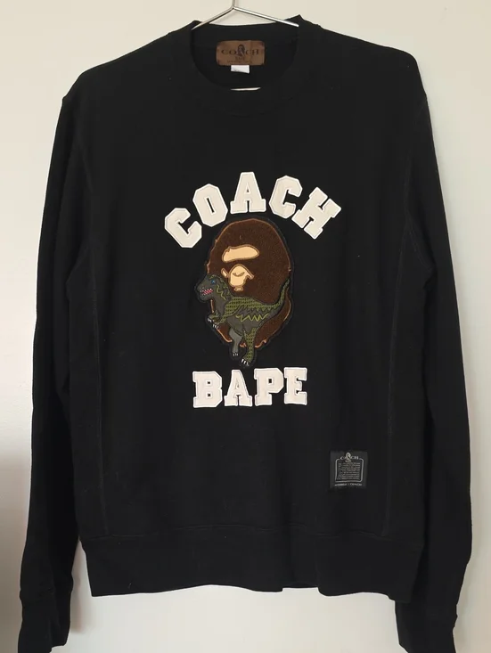 Coach x BAPE Black Graphic Crewneck Sweater